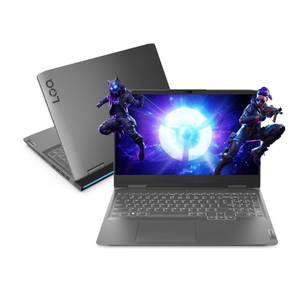 Notebook Lenovo LOQ Intel Core i5 12450H, Memória 16Gb, SSD 512GB RTX 3050, Tela 15.6" Fullhd 144Hz