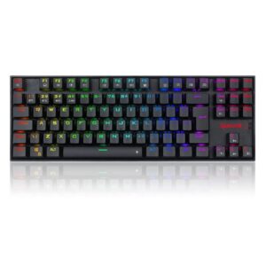 Teclado Mecanico Kumara Pro RGB Wireless E Bluetooth Preto Switch Marrom