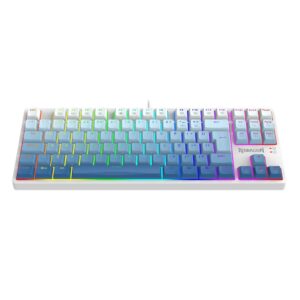 Teclado Gamer Redragon Mecanico Daksa Branco Switch Blue Abnt2