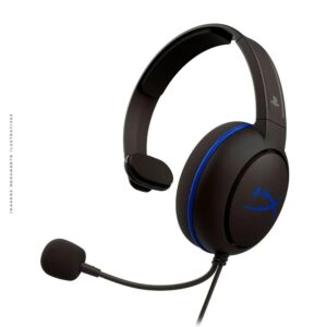 Headset Gamer Hyperx Cloud Chat, Drivers 40Mm, Ps5 e Ps4, P3, Preto e Azul Hx Hscchs Bk/Am