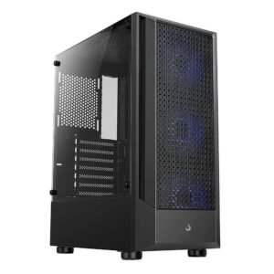 Gabinete Gamer Rise Mode Wave Black, Mid Tower, Argb, Atx, 3 Cooler Fan Argb, Preto Rm Wa Fb Argb