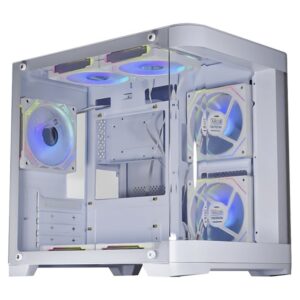 Gabinete Gamer Kmex Aquario Cgw405 Branco Micro Atx Com Fan