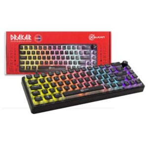 Teclado Mecanico Gamer Kalkan Drakar 65% Com Knob Preto Rainbow Klk00052