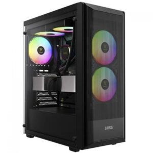 Gabinete Gamer Gamdias Aura Gc6 Elite Argb Preto Com 3 Fan
