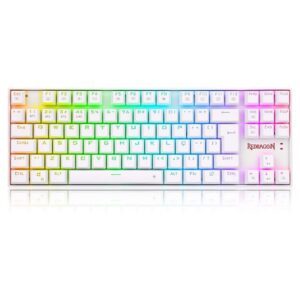 Teclado Mecanico Kumara Pro RGB Wireless E Bluetooth Branco Switch Red