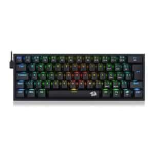 Teclado Mecanico Gamer Fizz RGB Preto Switch Azul