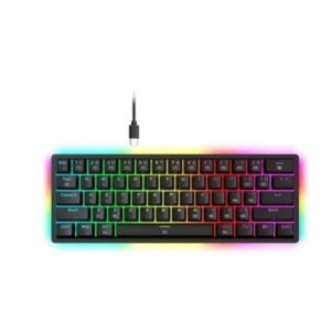 Teclado Mecanico Gamer Akali Preto RGB Switch Marrom