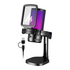 Microfone Gamer Com Suporte Maono Dgm20 Preto