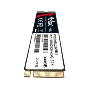 SSD 256GB Nv2000 Pcie 3 X4 M.2 2280 Nvme Netac Nt01Nv2000 256 E4X   Ate 2500/1000 MB/S