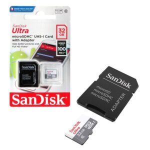Cartao De Memoria Sandisk Ultra 32Gb Micro Sd Sdxc Uhs I Classe 10 C/ Adaptador Sdsqunr 032g Gn3Ma