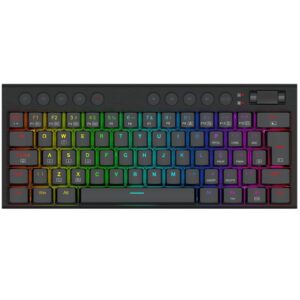 Teclado Mecanico Gamer Redragon Horus Mini RGB Preto Switch Marrom