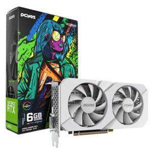 Placa De Vídeo Geforce RTX 3050 6Gb Gddr6 96Bit Branco Projeto Edge   Pvrtx30506Wtpe