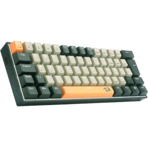 Teclado Gamer Redragon Lakshmi Laranja+Cinza+ Preto Com Switch Marrom