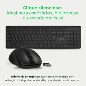 Teclado E Mouse Intelbras Csi50   Sem Fio Preto