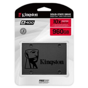 SSD 960 GB Kingston A400, Sata, Leitura 500Mb/S E Gravacao 450Mb/S   Sa400S37/960G
