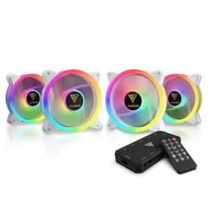 Kit 4 Fans RGB Aeolus Com 4 Fans Branco
