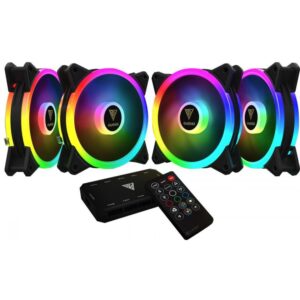 Kit 4 Fans RGB Aeolus Com 4 Fans