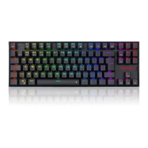 Teclado Mecanico Kumara Pro RGB Wireless e Bluetooth Preto Switch Blue