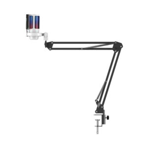 Microfone Force One Hero Arm Pro, Branco, RGB - PDCL70412