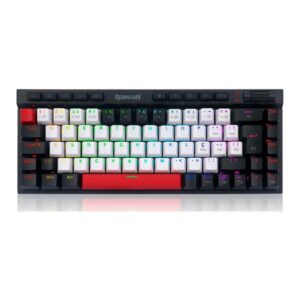 Teclado Mecanico Gamer Magic Wand RGB Branco, Preto E Vermelho Switch Brown