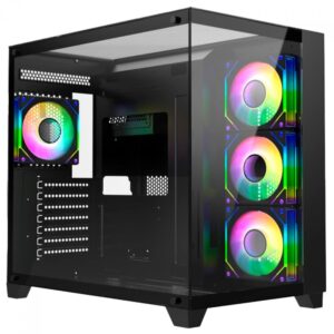 Gabinete Liketec Gamer Zeus Pro Glass Snow (Sem Fan / Cubo Design / Atx / Frontaltetovidro)