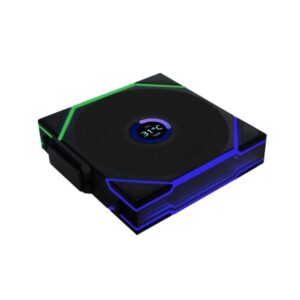 Fan Gamer Uni Fan Tl Lcd 120Mm Preto RGB Modelo 12Tllcd1B