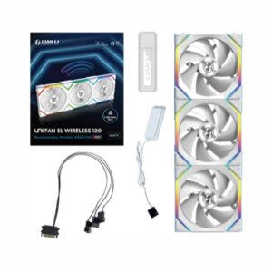 Kit 3 Fan Gamer Uni Fan Sl Wireless 120 Argb Branco