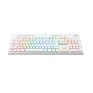 Teclado Optico Gamer Brahma Pro RGB Branco Switch Marrom