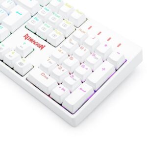 Teclado Optico Gamer Surara Pro RGB Branco Switch Azul Abnt2