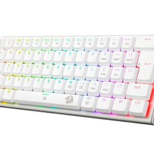 Teclado Mecanico Gamer Redragon Anivia Branco RGB Com Switch Marrom Abnt 2