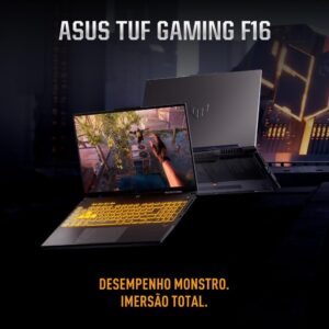 Notebook Asus Tuf Gaming F16 Intel Core 5 210H, 16GB RAM, 512GB SSD, Nvidia RTX 3050 6Gb, Tela 16" Nível IPS 144Hz Cinza