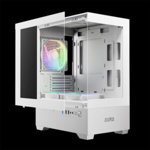 Gabinete Gamer Gamdias Aura Gc 9m Elite Argb Wh Branco Com 3 Fan
