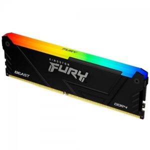 Memoria DDR4 Kingston Fury Beast, RGB 8GB 3200Mhz, Black, Kf432C16Bb2A/8