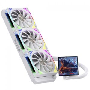 Water Cooler Round5 Zephyro White Argb com Tela de 4 360mm - Tdp300w 7898742251599 -