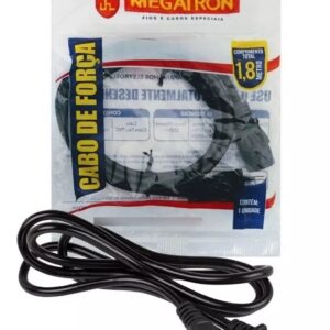 Cabo Forca P/Notebook 1, 8m Megatron Pt