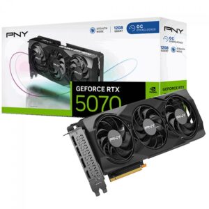 Placa de Video Pny Nvidia GeForce RTX 5070 Oc, 12gb, Gddr7, Dlss, Ray Tracing, Vcg507012tfxpb1-o