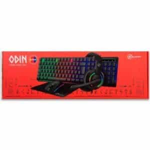 Combo Teclado + Mouse + Mouse Pad + Headset Kalkan Odin Preto Klk00017